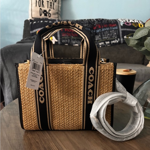 Coach NWT Smith Tote 24 in Straw/Toast - Picture 3 of 10